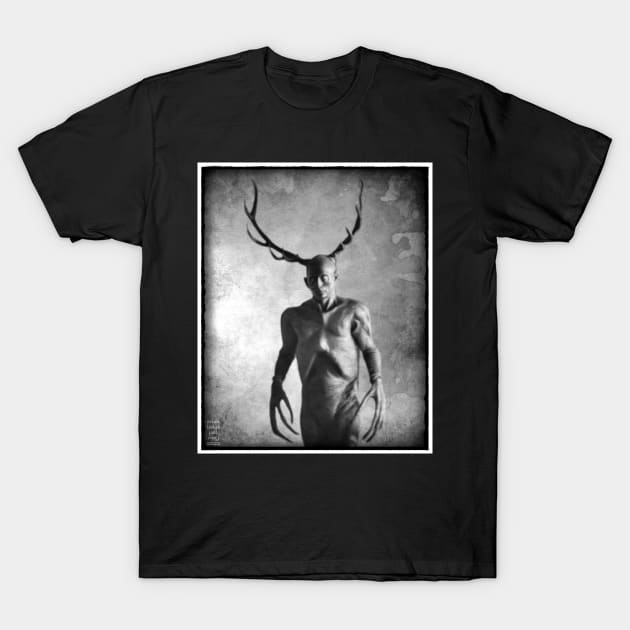 Vintage Hannibal Nosferatu Style Wendigo T-Shirt by OrionLodubyal